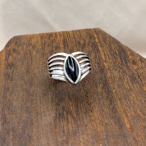 Silver & Onyx ring